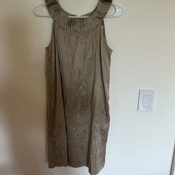 NWT Calypso St. Barth Silk Dress Taupe Medium - Picture 3 of 11
